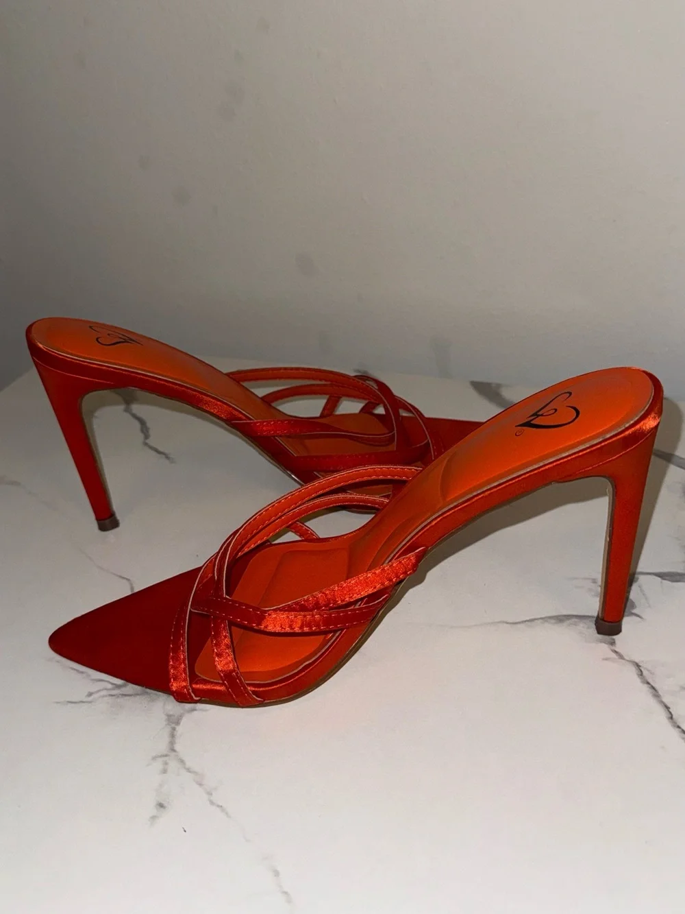 Windsor Red Strappy Pointed-Toe Stiletto Mules